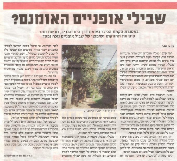 שבילי אופניים האמנם?